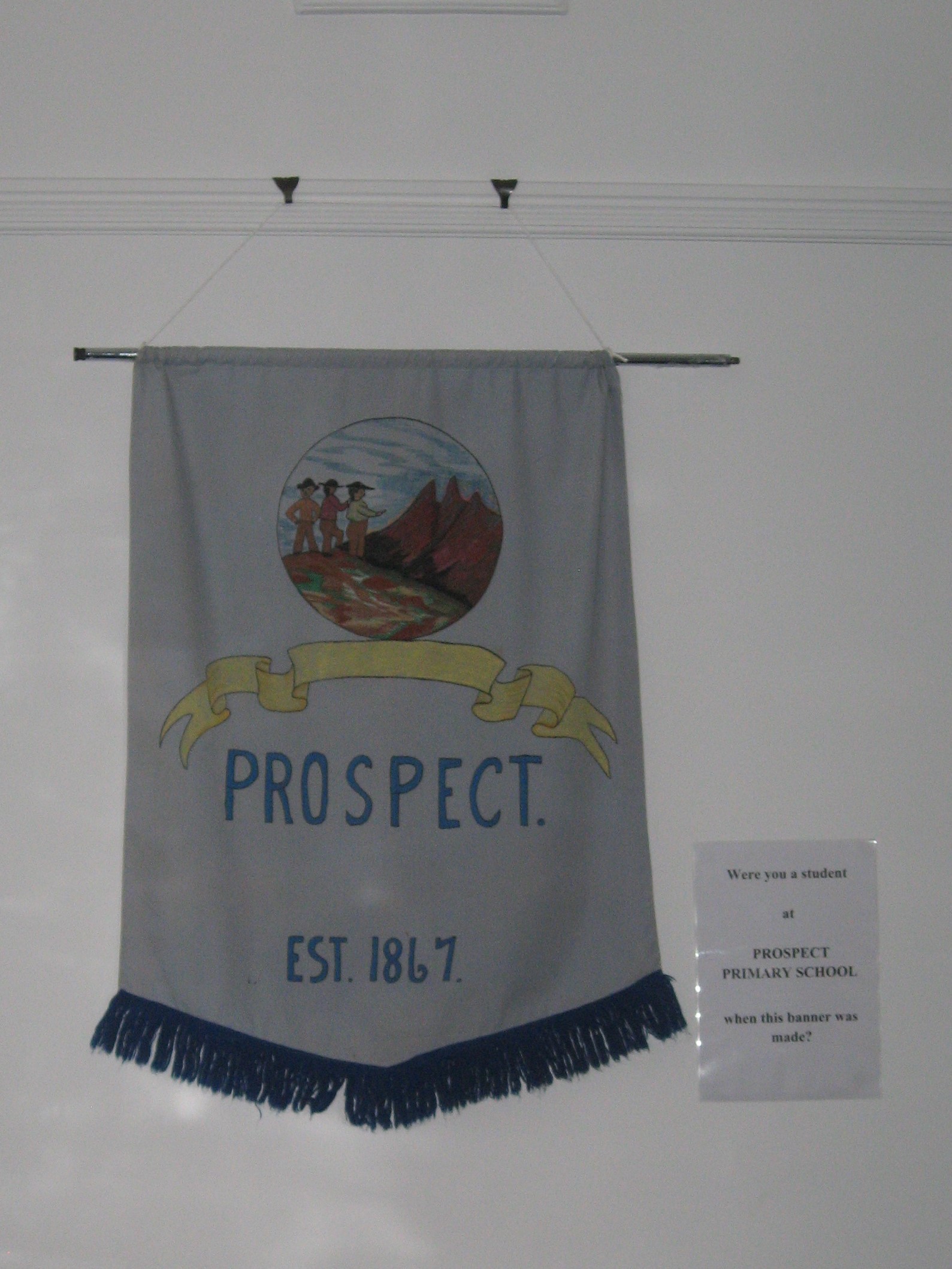 Banner made by Prospect schoolchildren