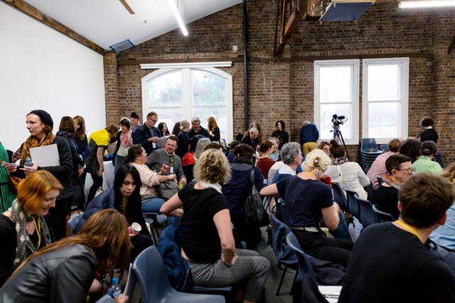 Cultural Mediation in Practice workshop featuring Mel O’Callaghan’s exhibition Centre of the Centre. Photograph by Document Photography