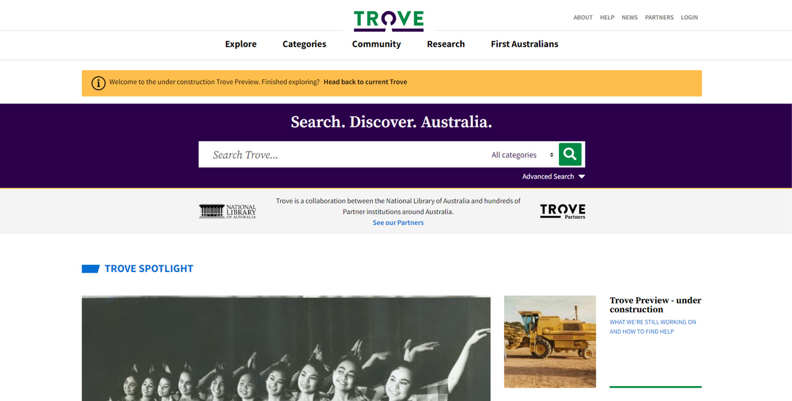 New online catalogue designs revealed by Trove and State Library of NSW