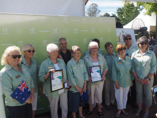 Oaks Historical Society receiving the Australia Day award for Local Community Group of the Year