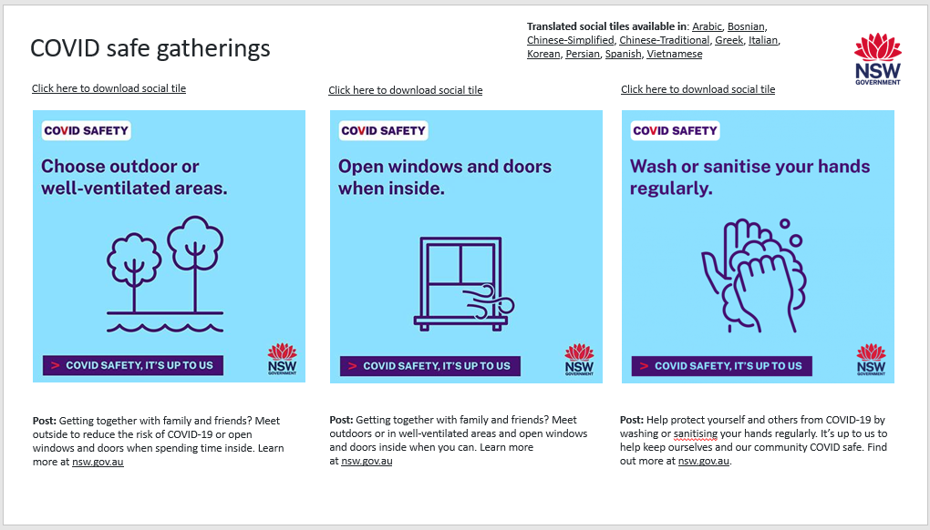 COVID-19 safety communication toolkit for gatherings