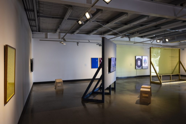 Installation view, Barbara Cleveland | Thinking Business, Pine Rivers Art Gallery, 2022