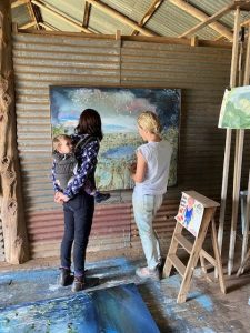 Anna Louise Richardson and Julia Roche co-mentorship in Wagga Wagga, as a part of Wagga Wagga Art Gallery's our Regional Artist Development Program, 2023