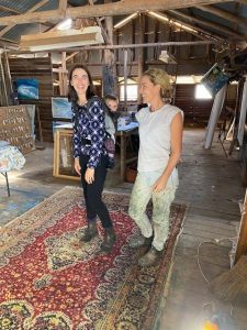 Anna Louise Richardson and Julia Roche co-mentorship in Wagga Wagga, as a part of Wagga Wagga Art Gallery's our Regional Artist Development Program, 2023