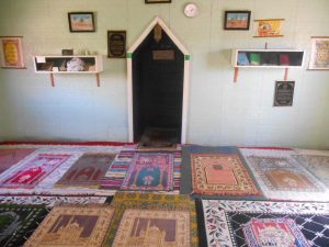 Inside the prayer room of the Broken Hill Mosque Museu
