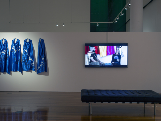 Dennis Golding | POWER - The Future is Here, curated by Kyra Kum-Sing, install view at Wagga Wagga Art Gallery 2023-2024. Image courtesy Wagga Wagga Art Gallery.