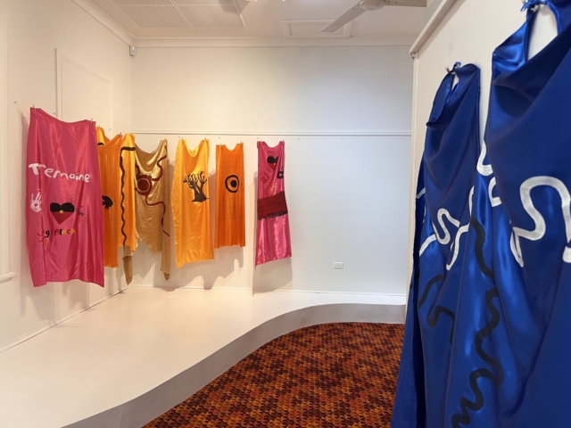 Dennis Golding | POWER - The Future is Here, curated by Kyra Kum-Sing, install view at Batemans Bay Heritage Museum 2023. Image courtesy Batemans Bay Heritage Museum.