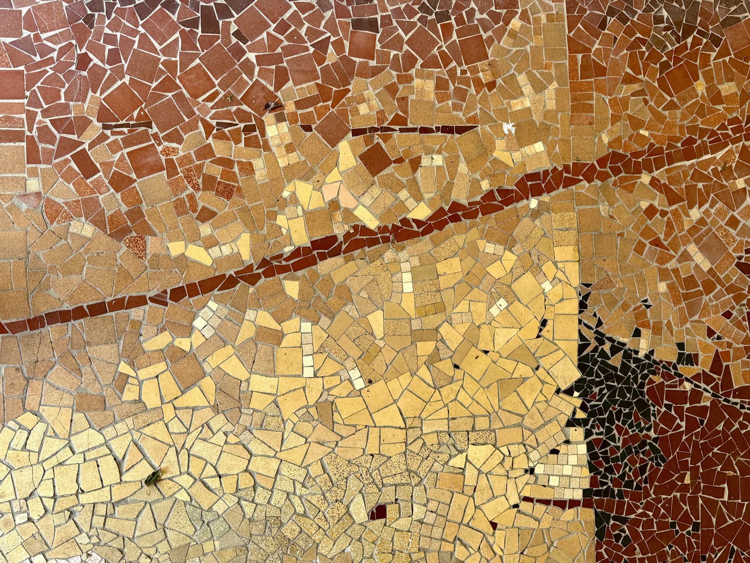 Margo Lewers (1908-1978) Untitled (detail) c.1955. Glazed ceramic tiles, concrete. Lewers: Penrith Regional Gallery