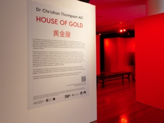 Dr Christian Thompson AO, House of Gold Installation view 2, Wagga Wagga Art Gallery, photography by Dylan Smyth