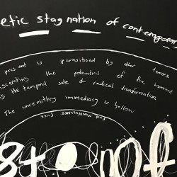 The Frenetic Stagnation of Contemporary Malaise - detail of wall drawing